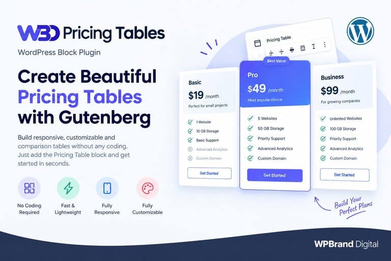 WBD Pricing Tables WordPress Pricing Table Plugin
