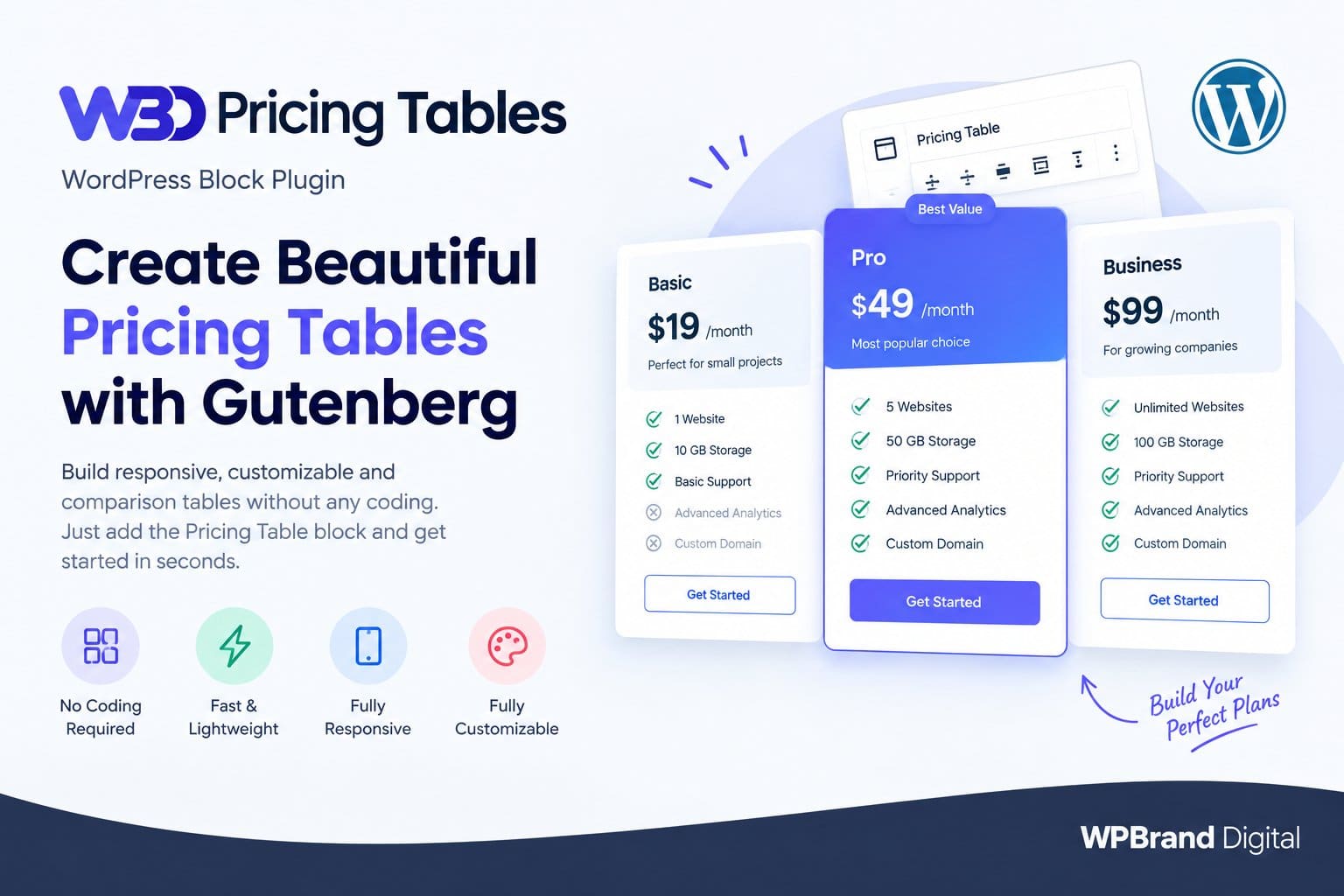 WBD Pricing Tables WordPress Pricing Table Plugin